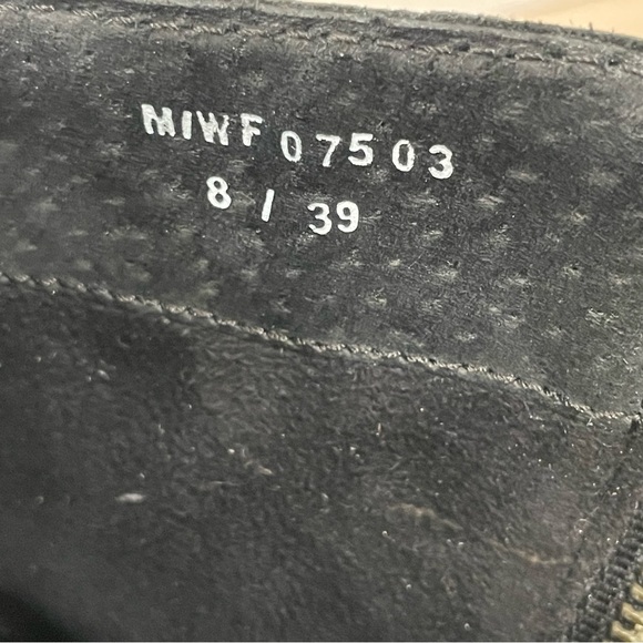 Born Panarea Women's 8 Southwestern Wool Black Leather Zip Up Aztec Heel Boot - Picture 11 of 13